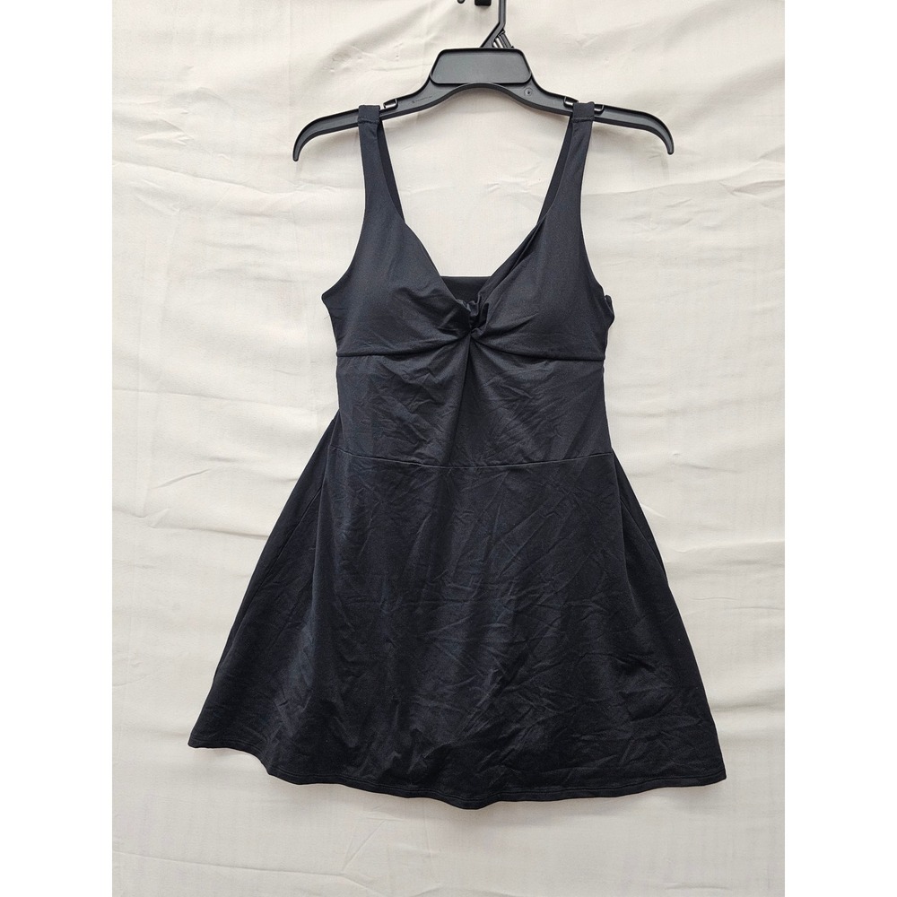 All in Motion Womens Twist Front Dress Black Nylon Blend Athletic Size Medium